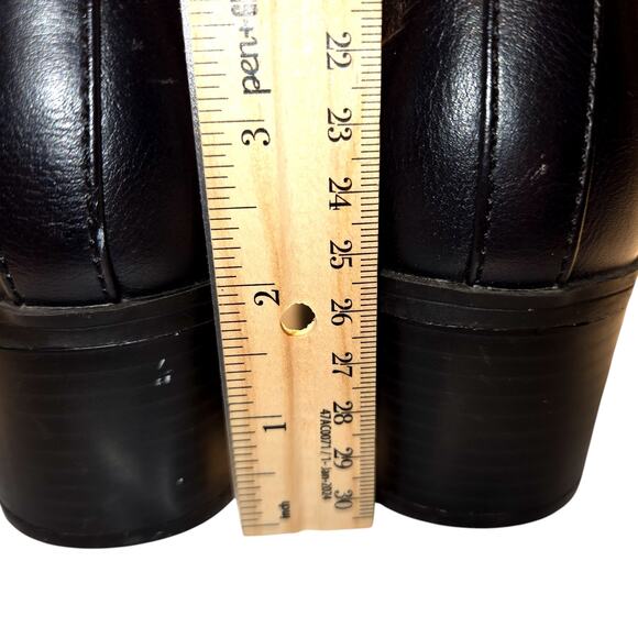 A New Day 10W Black Women's Chelsea Ankle Boots Shoes 10 W Wide 2 Inch Heal - Picture 4 of 9